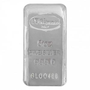 Italpreziosi Italian 5 oz Silver Cast Bar