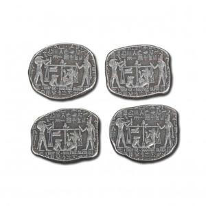 Old World Egyptian God Anubis Jackal 1 oz .999 Fine Silver Relic Bar